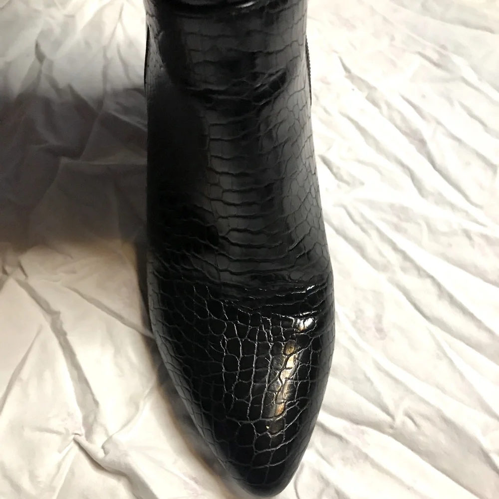 Knee High FAUX Alligator / Leather Boots